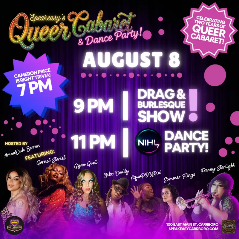 Queer Cabaret with Amanduh Barron at Speakeasy Carrboro